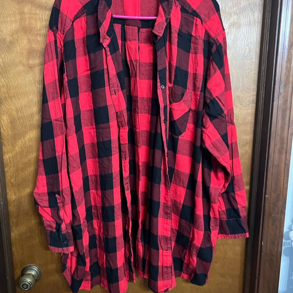 EVRI Red and Black Checkered Shirt